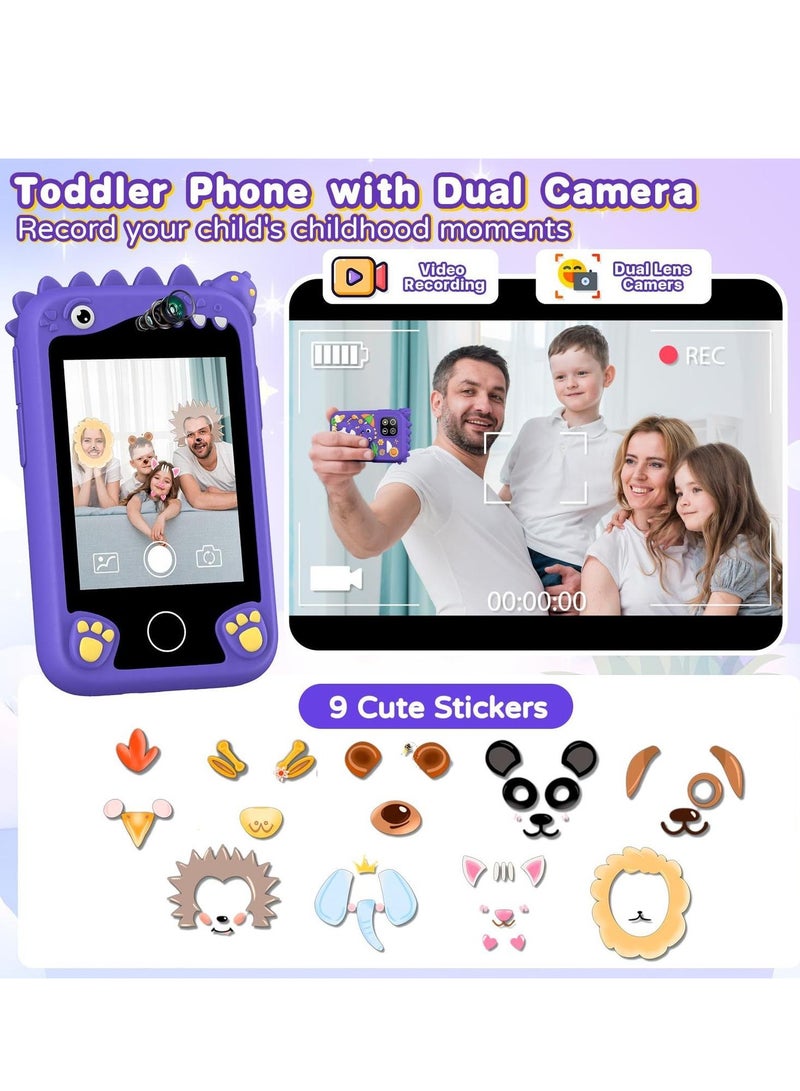 EVEREEN Children's Smartphone Toy For Boys And Girls 3 To 8 Years Old With A Camera With An 8G TF Card (Purple) - Image 3
