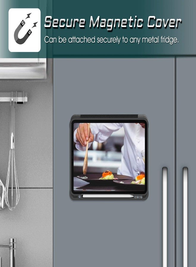 CaseBot Magnetic Stand Case for iPad Pro 11-inch (4th / 3rd Generation) 2022/2021 - Multiple Angles Shockproof Soft TPU Cover w/Pencil Holder, Also Fit iPad Pro 11" 2nd /1st Gen, Black - Image 5