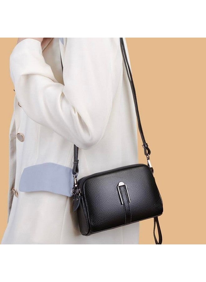 ketmart Crossbody Bag for Women,Lightweight Medium Crossbody Purse Soft Leather Women's Shoulder Handbags(Color_Black) - Image 2