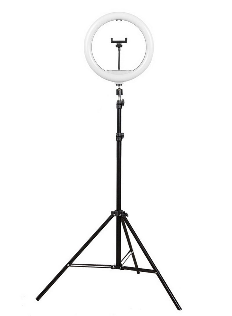 ميدي إضاءة حلقية LED قابلة للدوران 360 درجة مع حامل ثلاثي القوائم قابل للتعديل - Image 1