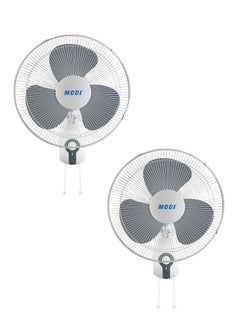 3 Speed Wall Fan 45w White 2 Set