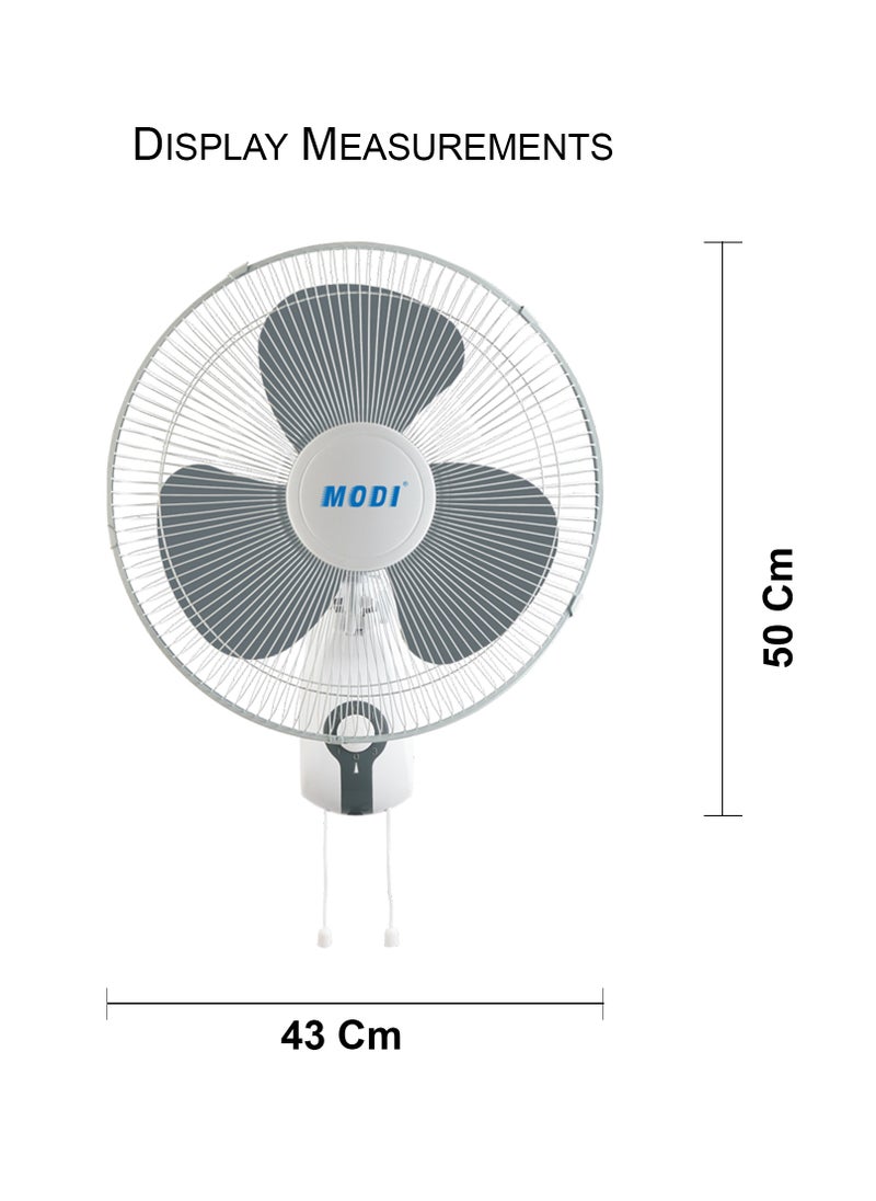 MODI - 3 Speed Wall Fan 45w White 2 Set - Image 1