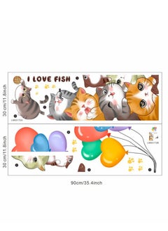 Bluejw Cartoon Lovely Cat Door Stickers Perfect For Kids' Bedrooms And Nurseries  - Image 3