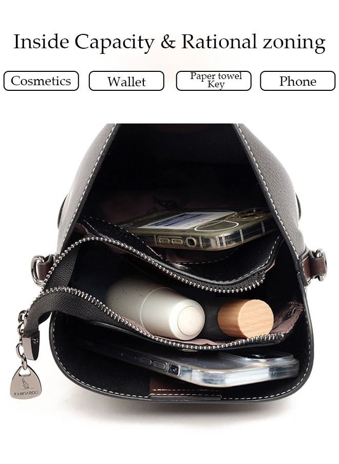 DUNISO - Bucket Bag and Purses For Women Shoulder Handbags with Detachable Straps Womens Large Capacity Elegant Crossbody Bags for Mother Girl Friend Wife - Image 1