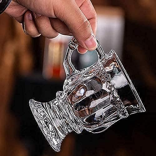 ZROY ENTERPRISE Glass Tea Cup Coffee Mugs with Handle Set of 2, 150ml Clear Drinking Cups for Cold Coffee, Lemon Tea, Milk,Cappuccino, Hot & Cold Beverage (RAJWAD Cup, 2) - Image 2