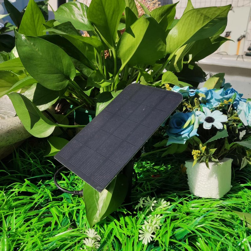 Solar Fountain Kit: Black High Efficiency Monocrystalline Silicon Panel - Adjustable Angle With 3M Cord 4 Nozzles Max 450Mm Spray Height Solar Powered Fountain for Outdoor Garden Pond Courtyard Bird B - Image 2