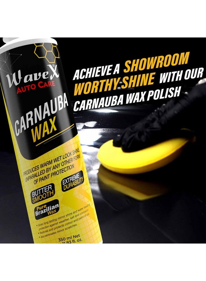 WAVEX Car Polish Kit 12 Pcs | Includes Car Dashboard Polish, Car Wax, Tyre Polish, Car Shampoo, Windshield Washer & Car Freshener, Scratch Remover, 2 Cloths, 3 Applicators - Car Washing Kit - Image 3