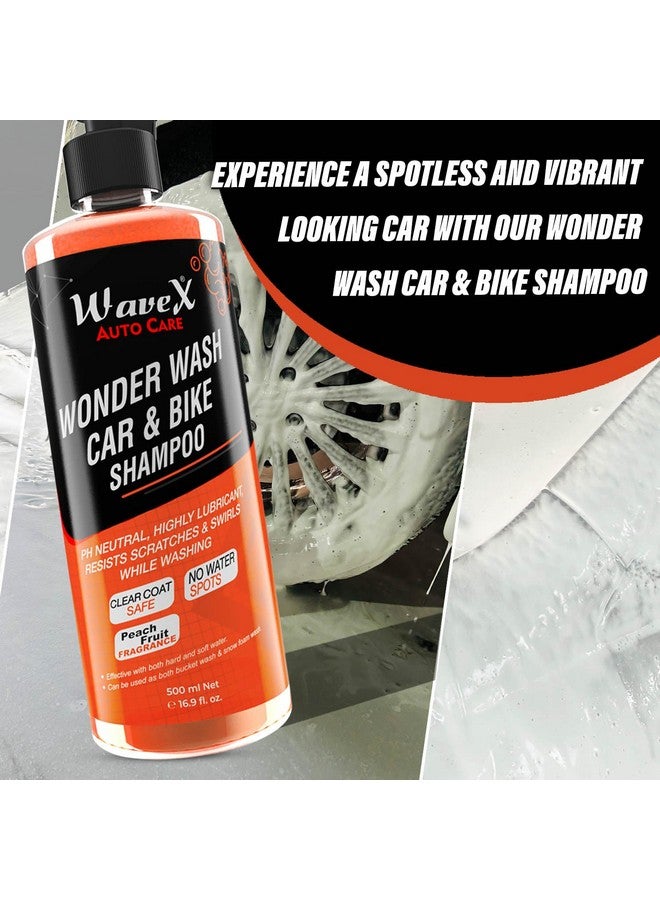 WAVEX Car Polish Kit 12 Pcs | Includes Car Dashboard Polish, Car Wax, Tyre Polish, Car Shampoo, Windshield Washer & Car Freshener, Scratch Remover, 2 Cloths, 3 Applicators - Car Washing Kit - Image 4