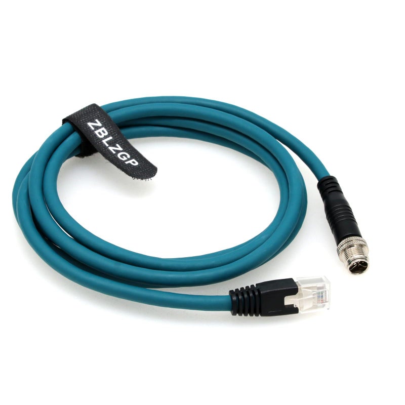 ZBLZGP M12 Cat7e Ethernet Shielded Cable 8 Position X-Code Male to RJ45 Gigabit Shielded Flexible for Cognex Industrial Camera CCB-84901-1002-02 2M - Image 3