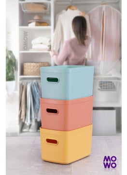 Mowo Home Alegra 6 Pieces 4 Lt Mix Multi-Purpose Cabinet Organizer Box with Lid, Decorative Storage Box  - Image 3