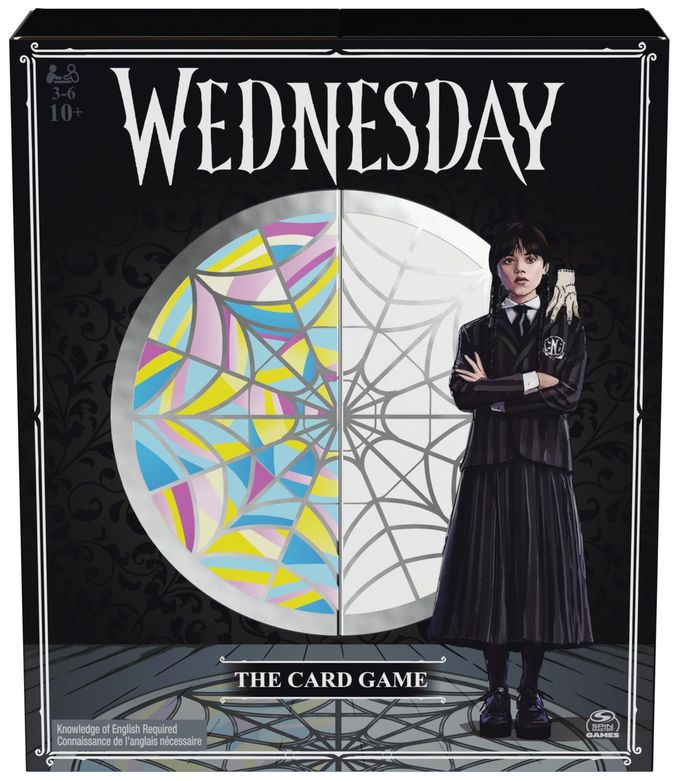 Spin Master Games , Wednesday Card Game, Premium Foil Cards from The Hit TV Series, Wednesday Collectibles, Goth Gifts, for Kids & Family, 3-10 Players, for Ages 10 & Up - Image 1