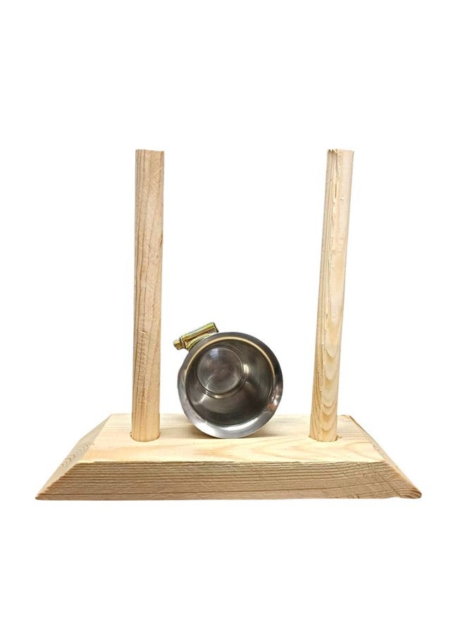 Natural Wood Bird Curve Perch Stand For All Types Of Birds (Cage Accessories)