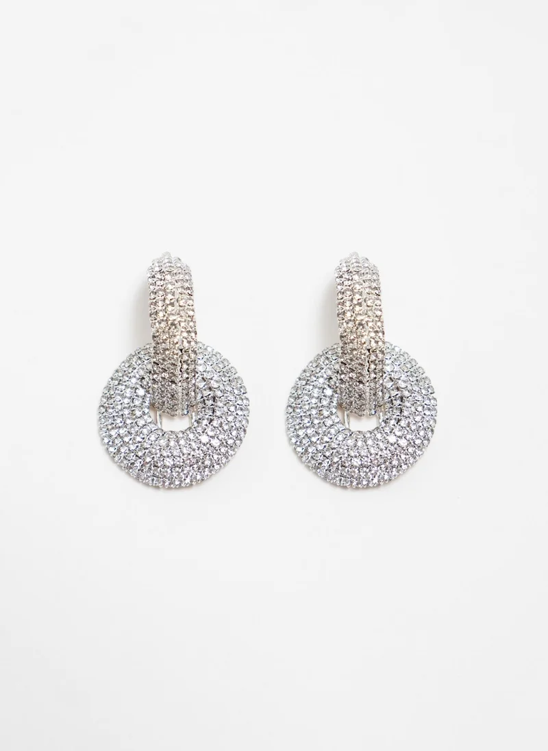 Lichi Geometric stud earrings with rhinestones