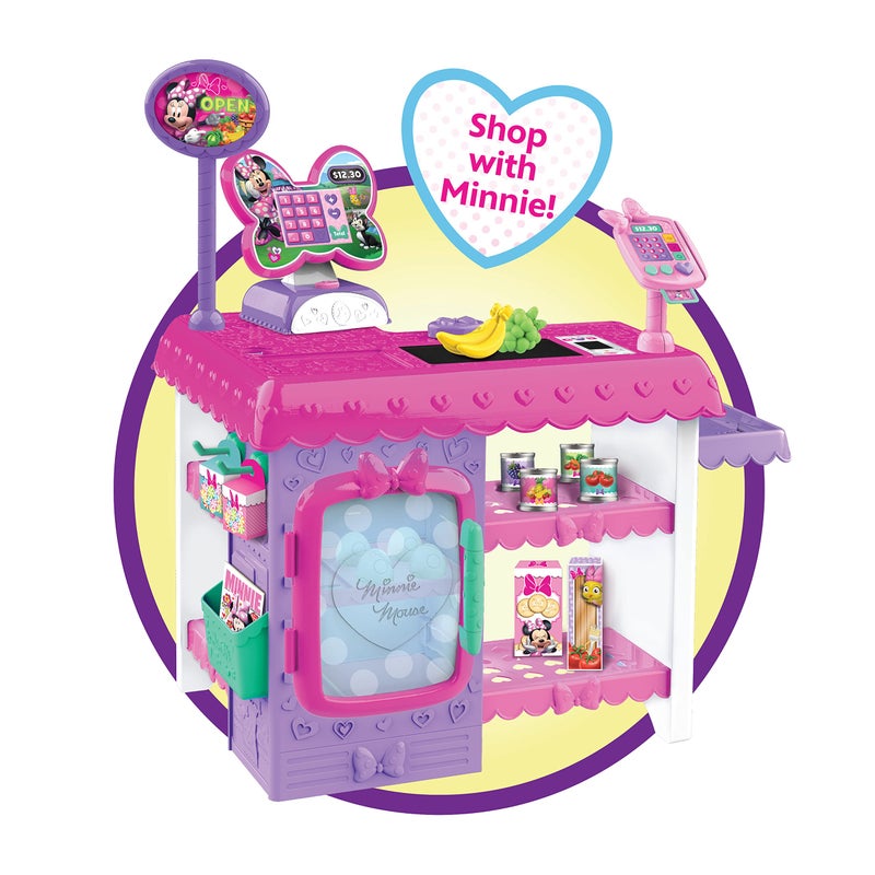 Minnie Disney Junior Minnie Mouse Marvelous Market, Pretend Play Cash Register with Realistic Sounds, 38 Play Food Pieces and Accessories, Kids Toys for Ages 3 Up by Just Play - Image 4
