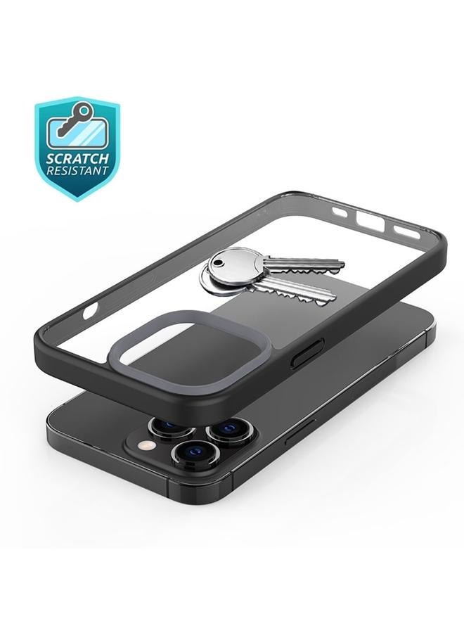 زبون جراب لهاتف iPhone 13 Pro Max Ming Shield Hybrid Frosted شفاف من البولي كربونات + جراب مقاوم للخدش والصدمات من مادة TPU - Image 4