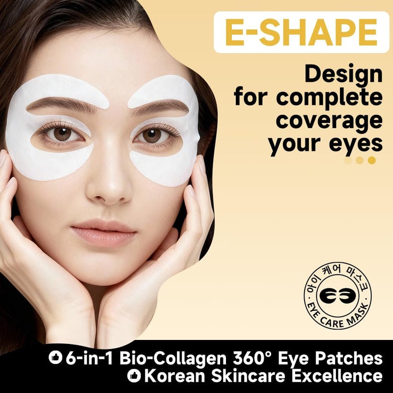 Natener 8 Pairs 5% PDRN Under Eye Patches, 6-in-1 Bio-Collagen 360Â° Eye Patches for puffy eyes, dark circles & Wrinkle | 2% Caffeine, Kojic acid, Retinol, Hyaluronic, Niacinamide | Korean Eye Care - Image 2