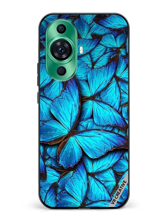 VR CREATIVE Protective Case Cover For Huawei nova 11 Pro Blue Butterfly Design Multicolour - Image 1