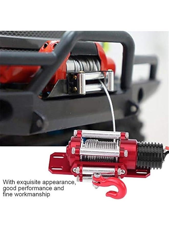 1/10 Scale RC Model Vehicle Caterpillar Car Accessory Metal Winch with Remote Control  - Image 3