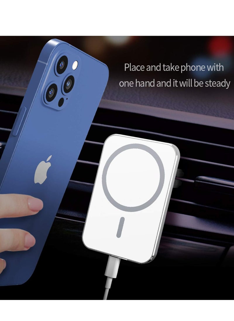 Y&D Magnetic Car Mount Wireless Charger for iPhone 14/iPhone 13/13 Pro/12 Pro/Pro Max/Mini,Magnet Phone Holder Stand 15W Fast Charging Support  - Image 4