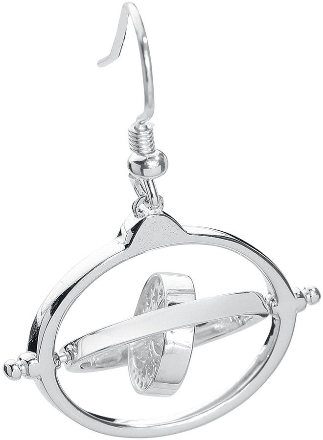 هاري بوتر أقراط هاري بوتر من الفضة الإسترلينية على شكل ساعة تايم تورنر مرصعة بالكريستال - Image 2