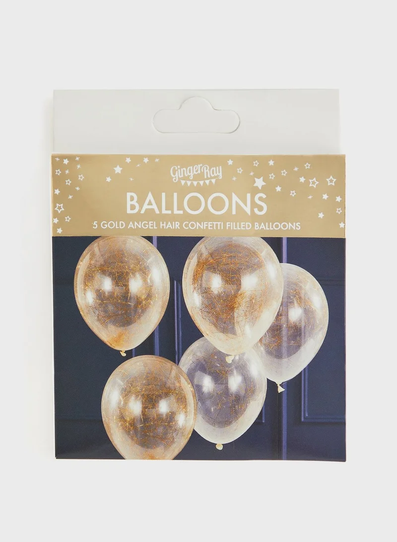Ginger Ray Angel Hair Filled Party Confetti Balloons