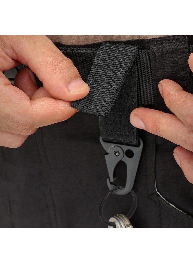 Optifit 2Pcs Outdoor Gear Durable Carabiner Multi Purpose Easy Attachment For Belt, Backpack, Portable Camping Gear Gadget Carabiner Hanging Assistance Piece,Black - Image 2