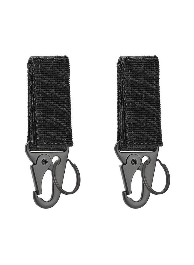 Optifit 2Pcs Outdoor Gear Durable Carabiner Multi Purpose Easy Attachment For Belt, Backpack, Portable Camping Gear Gadget Carabiner Hanging Assistance Piece,Black - Image 1