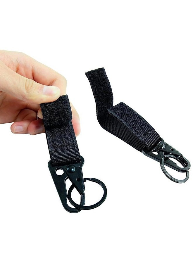 Optifit 2Pcs Outdoor Gear Durable Carabiner Multi Purpose Easy Attachment For Belt, Backpack, Portable Camping Gear Gadget Carabiner Hanging Assistance Piece,Black - Image 4