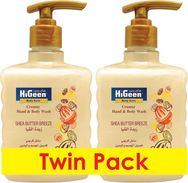 HiGeen Creamy Hand & Body Wash Shea Butter Breeze 500 ml Twin Pack - Image 1