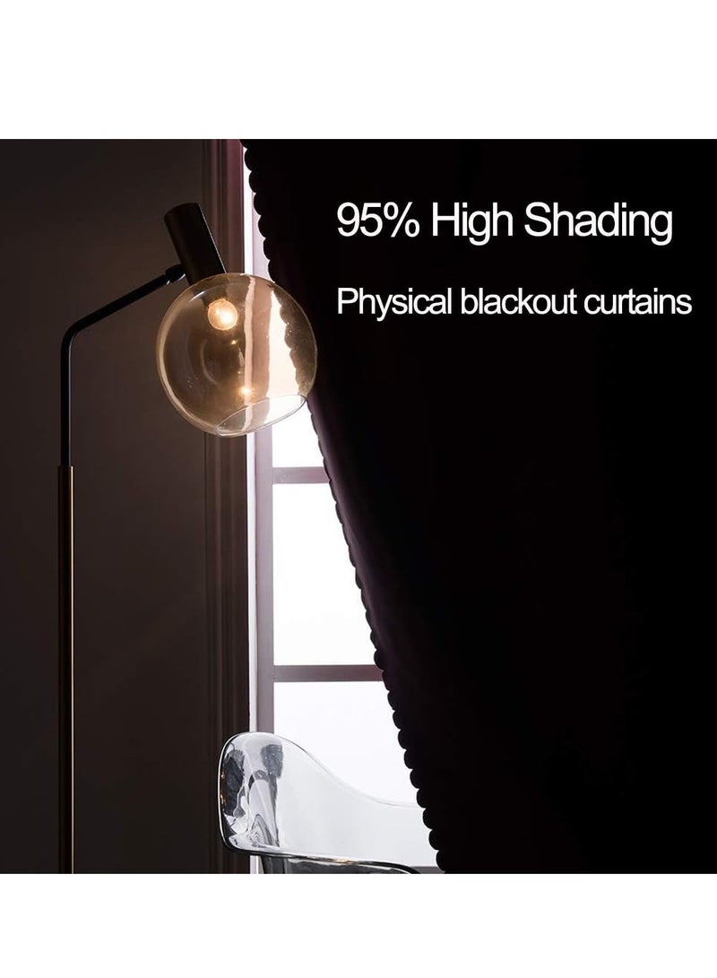 Portable 100% Self-Adhesive Blackout Curtains for Bedroom and Kitchen, Thermal Insulated Room Darkening Drapes, Easy to Install, 1 Piece Red, 47" x 72" - Image 2