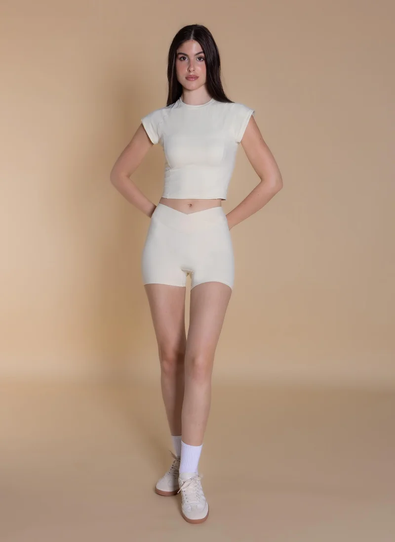 شايبس SOFT WRAP OVER CROP SHORTS