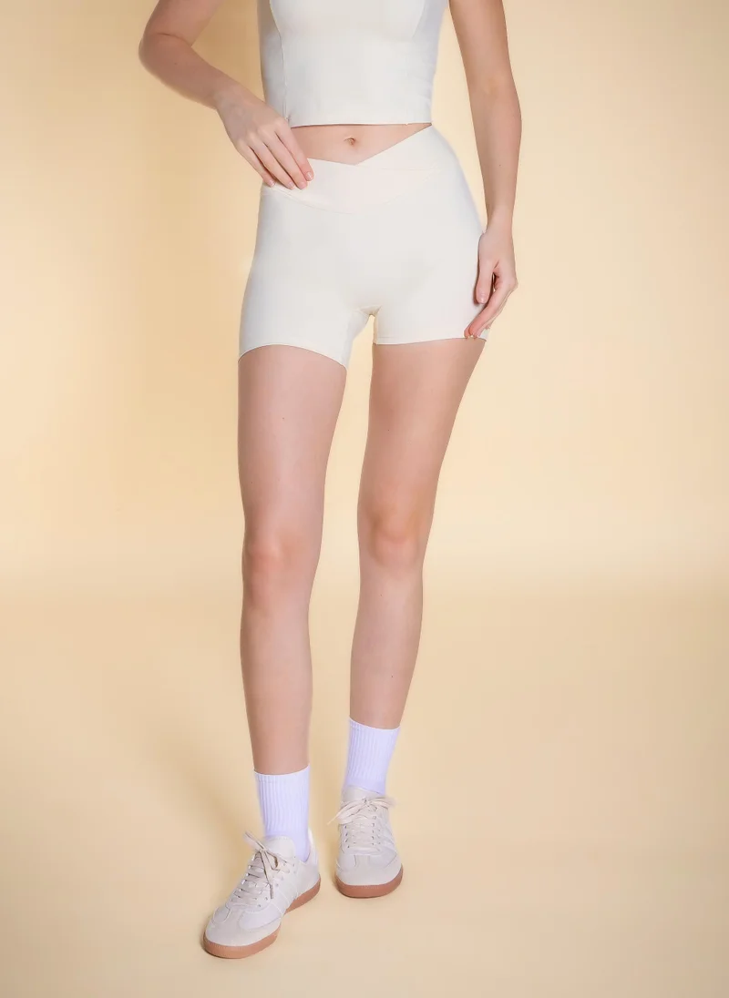 SHAPES SOFT WRAP OVER CROP SHORTS