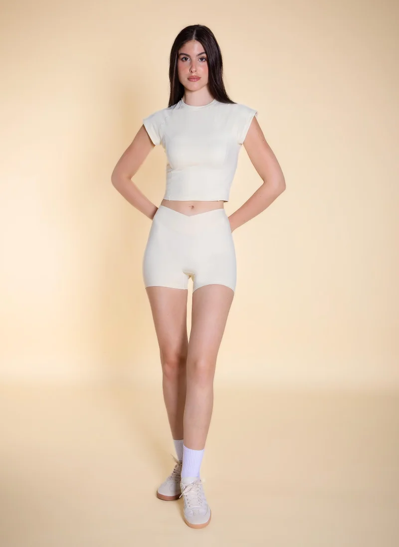 SHAPES SOFT WRAP OVER CROP SHORTS