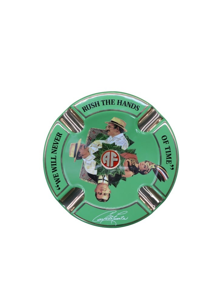 Hemingway Arturo Fuente Special Edition Large Cuba Ceramic Ashtray Four Holder Ashtray Green - Image 2