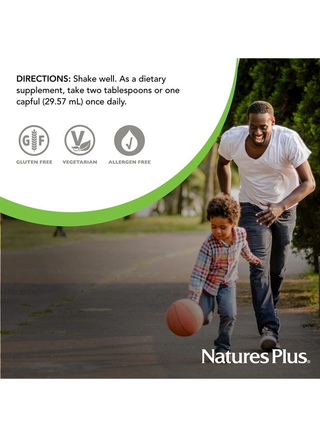 NaturesPlus Source of Life Liquid, Tropical Fruit - 30 fl oz, Pack of 2 - Multi-Vitamin & Mineral Supplement - Gluten Free, Vegetarian - 60 Total Servings