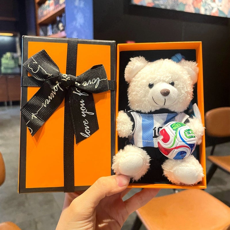 Cross-Border Fan Keychain with Cristiano Ronaldo, Real Madrid & World Cup Bear  Doll - Image 3
