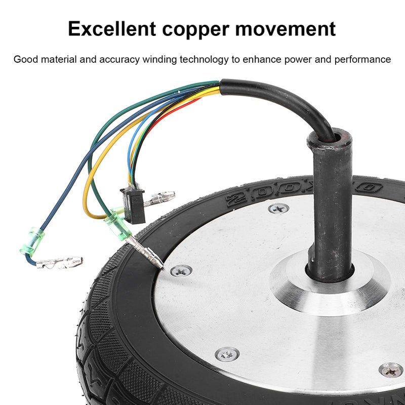 8 Inch Electric Balancing Scooter Wheel Hub Motor 350W Low Noise Puncture Proof Rubber Tires - Image 3