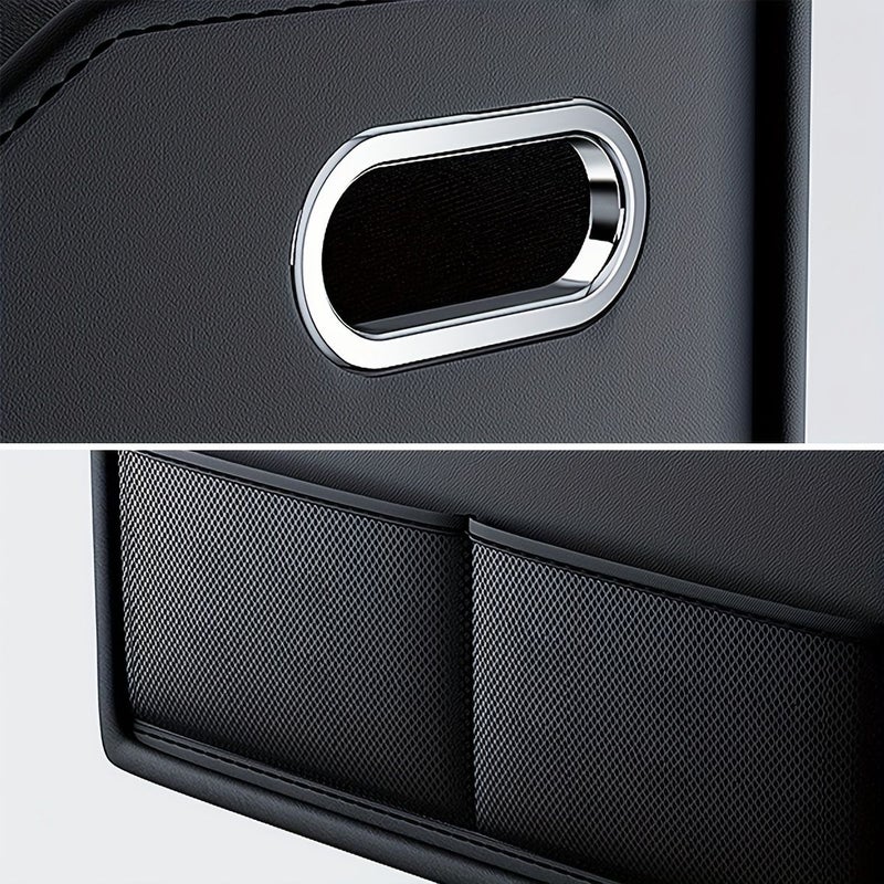 Collapsible Black Car Trunk Organizer with Multiple Compartments - Image 5