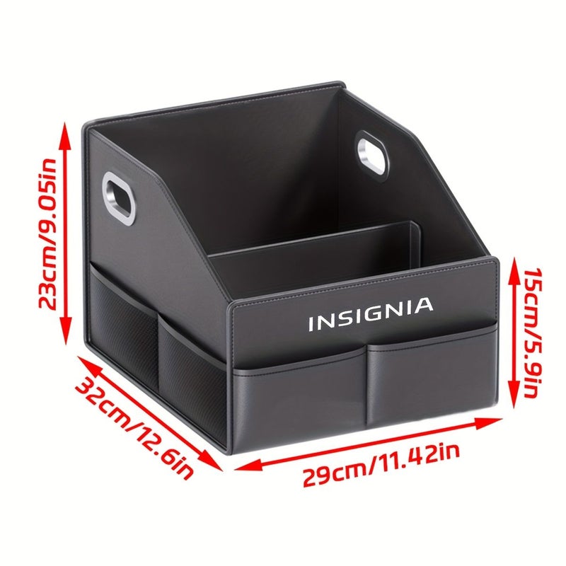 Collapsible Black Car Trunk Organizer with Multiple Compartments - Image 2