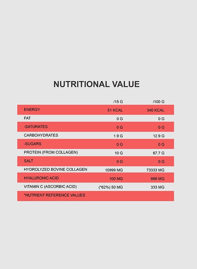 QNT COLLAGEN CARE Powder | 390g | Raspberry Flavour, Hydrolysed Collagen, Vit C & Hyaluronic Acid - Image 5