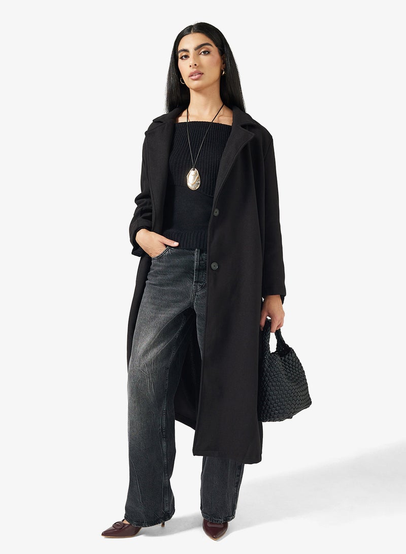 ايلا معطف متوسط الطول بياقة مطوية - Image 4