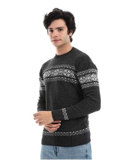 Caesar Wool Mens Pullover With Multi Design  - Image 2