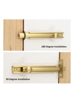 SYOSI SYOSI, 4Inch Brass Slide Bolt Latch with Screws  - Image 4