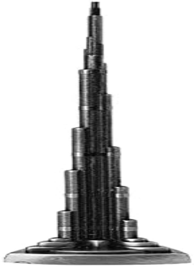 AKDC - Alloy Burj Khalifa Tower, 7.1In Plating Dubai Tower Model, For Bedroom Home - Image 1