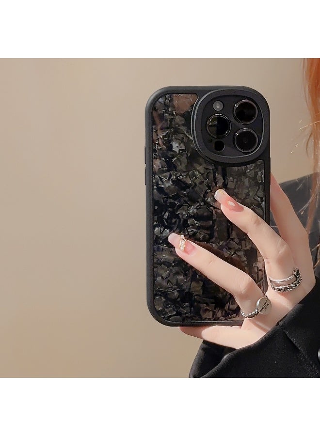 NIBEMINENT Dreamy Shell Pattern Protective TPU Case Cover For iPhone 17, Black