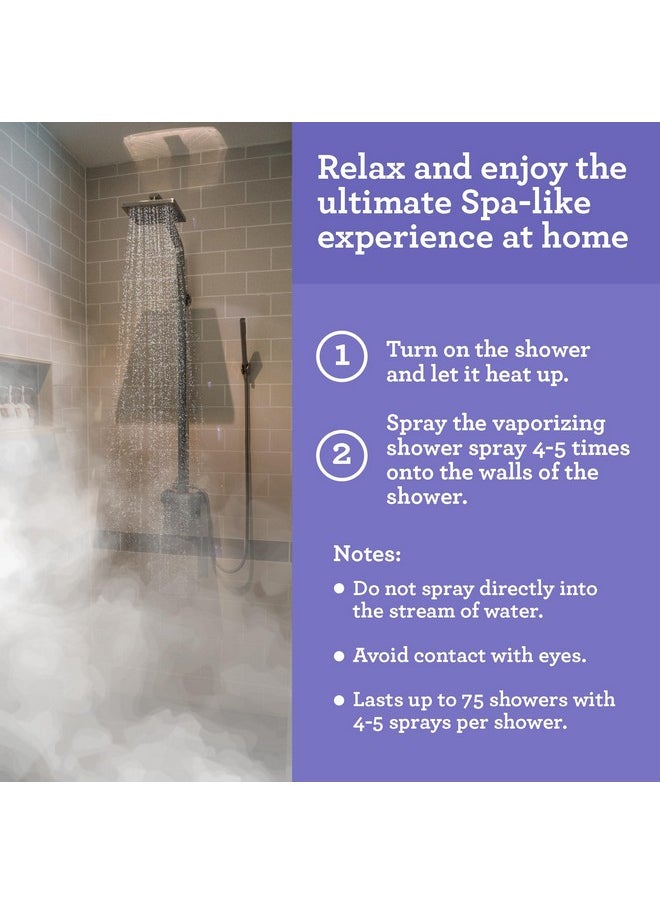 GuruNanda - GuruNanda Relax Vaporizing Shower Spray, Natural Spa Mist & Room Spray with Lavender & Eucalyptus to Help with Stress Relief & Congestion Aid, 2 fl oz - Image 1