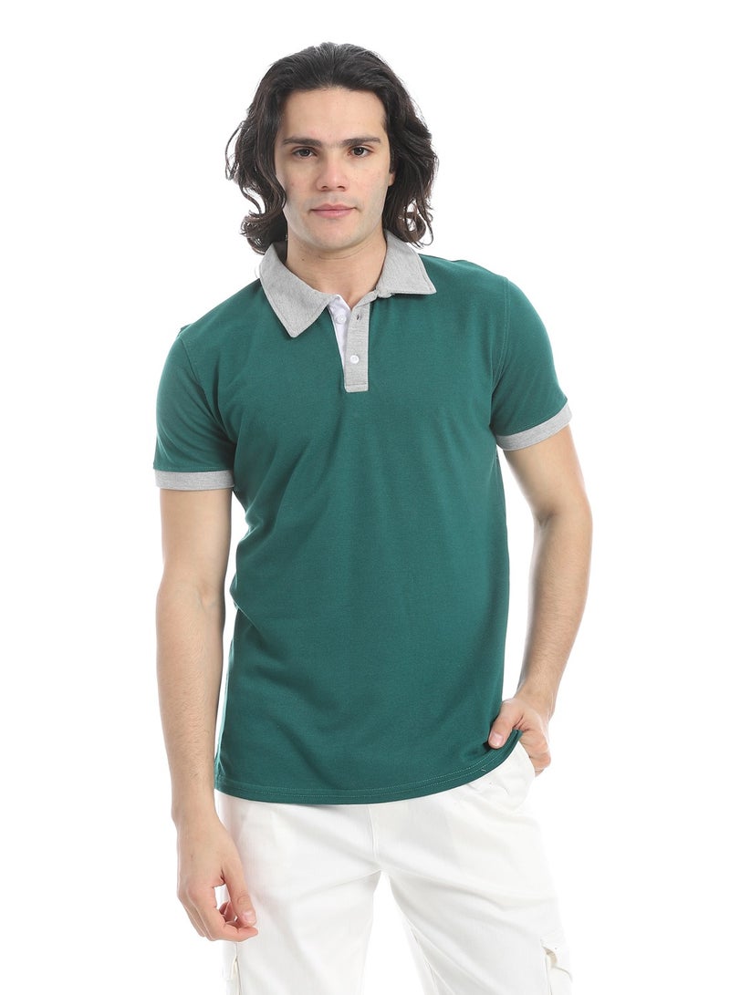 Caesar Men's plain polo shirt - Image 2