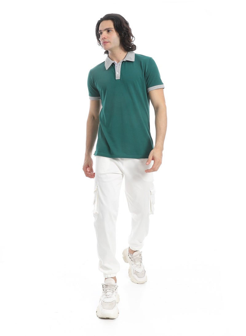 Caesar Men's plain polo shirt - Image 1