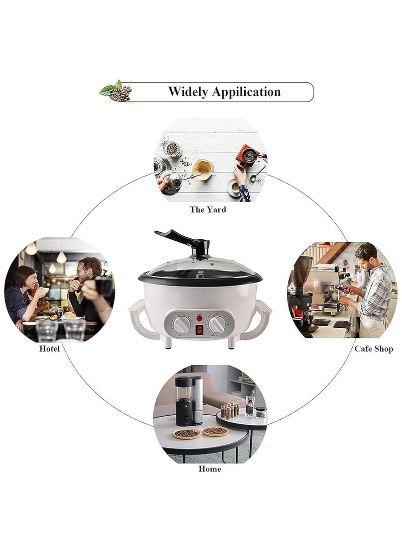 Home Coffee Roaster Machine, 800W Upgrade Coffee Bean Roaster with Clear Glass Lid, Adjustable 0-240℃ Temperature Control, 750g Capacity, 60-Min Intelligent Timer for Fresh Coffee Roasting at Home and Kitchen