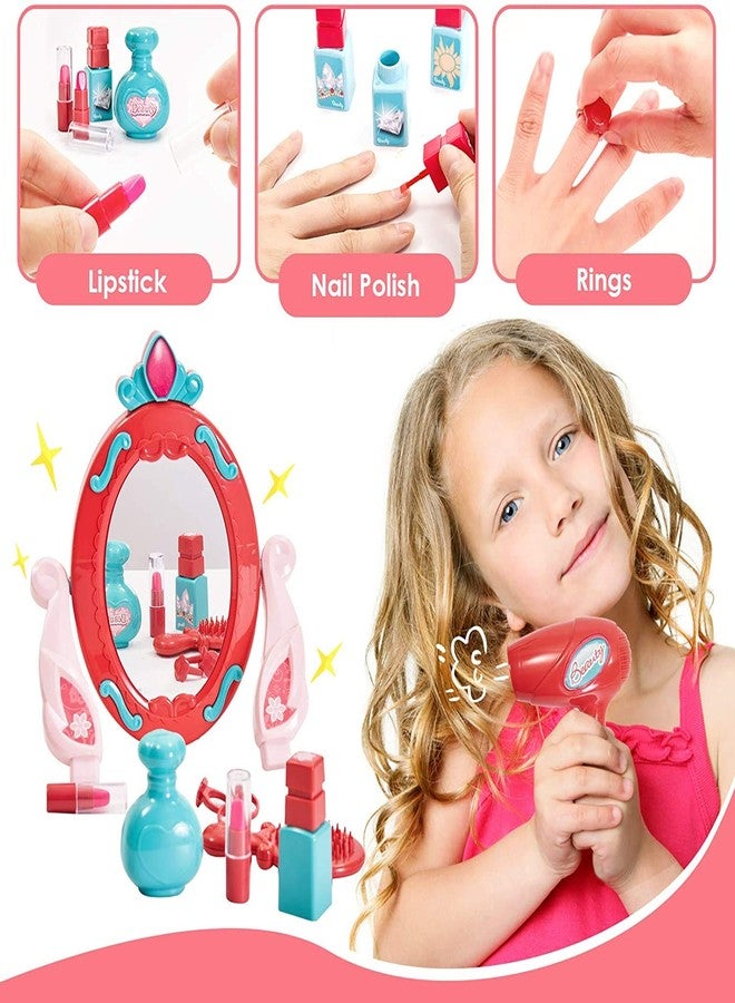 MANVI Beauty Set for Kids, Beauty Set with Suitcase for Girls, Kids Makeup Set, Beauty Play Set for Kids, Make-up Set for Kids, Portable Beauty Set for Kids (3 in 1 Beauty Suitcase) - Image 5
